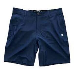 HURLEY HYBRID WALKSHORT BLUE MEN 4-WAY STRETCH SHORTS SIZE 44 BRAND NEW